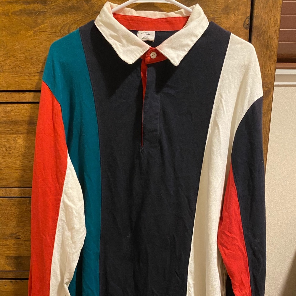 COLLARED STRIPED LONG SLEEVE